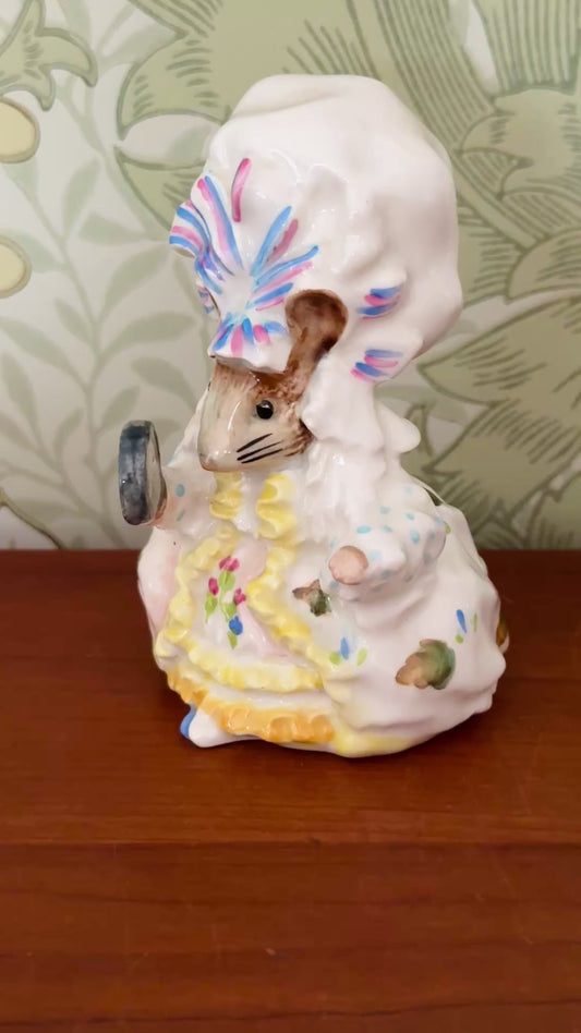 Vintage Beswick Lady Mouse Beatrix Potter Figurine BP 3a Brown Line