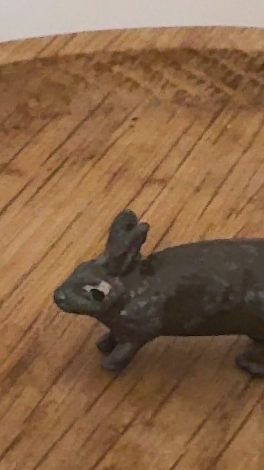 Charming Medium Standing Dark Brown Rabbit (Version 1) | Britains Ltd Vintage Lead Animal (1920s)
