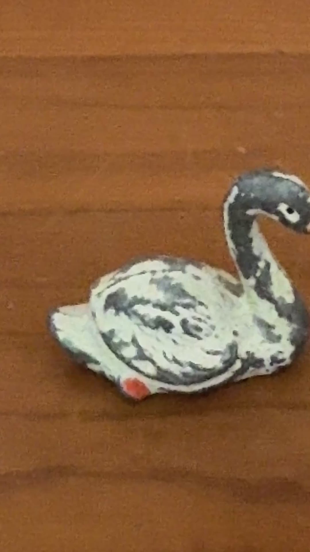Small White & Red Cygnet Vintage Figurine | 1920s Britains Lead Collectible with Character