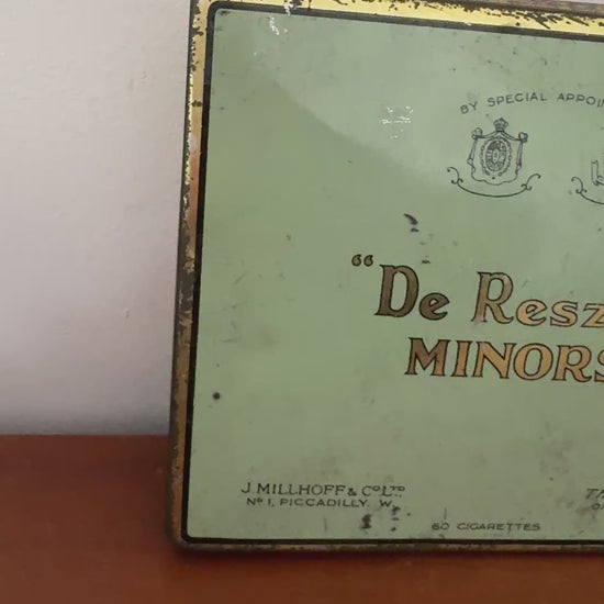 Vintage 'De Reszke Minors' Cigarette Tin | Antique Tobacco Collectible with Royal Appointment