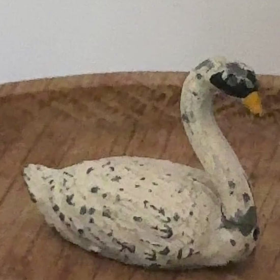 Small White Elegant Swan Collectable | Britains Ltd Vintage Lead Water Bird (1920s)