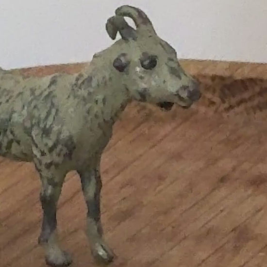 Small Grey Young Goat Collectable | Britains Ltd Vintage Lead Farm Animal (1920s)
