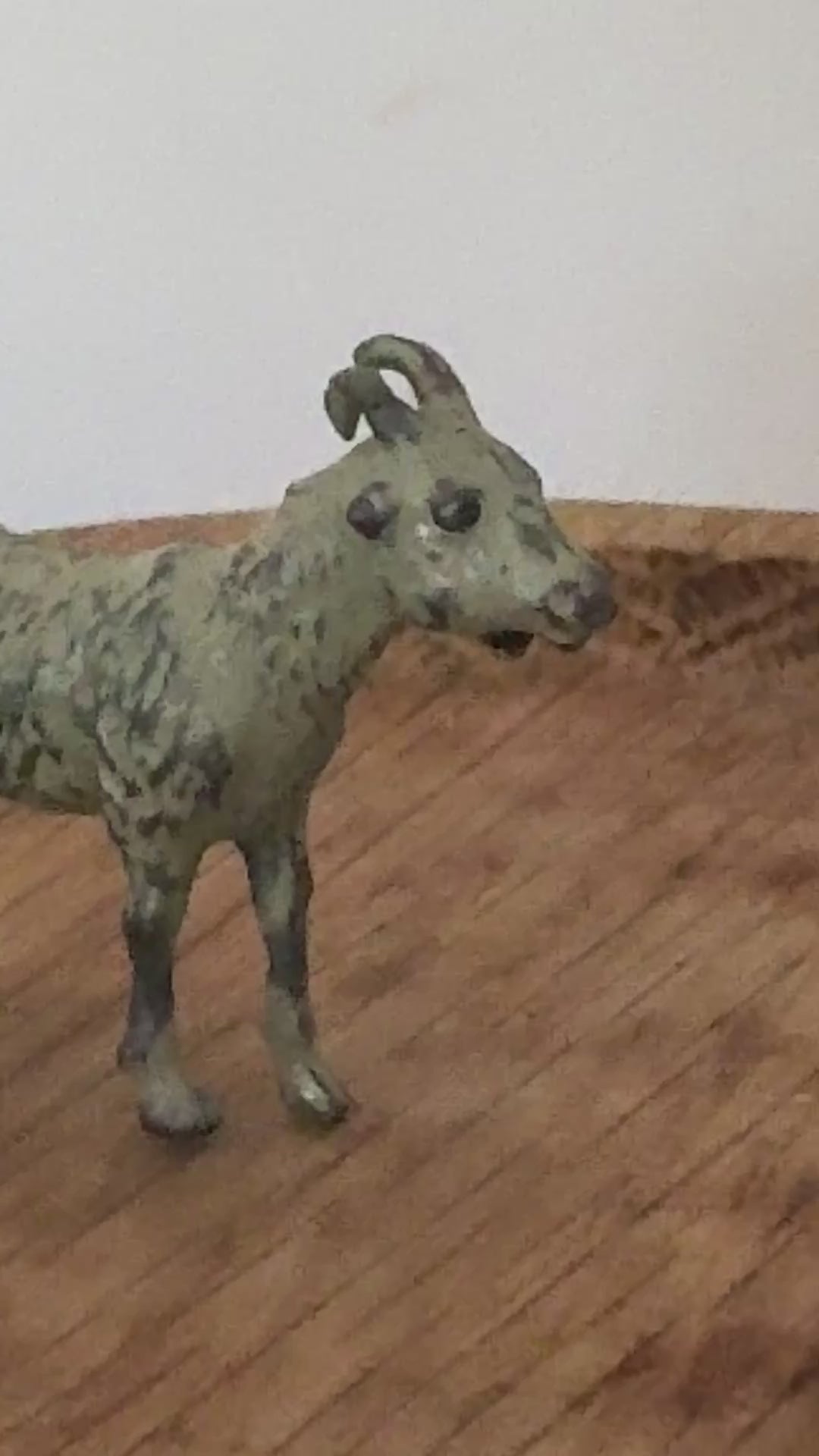 Small Grey Young Goat Collectable | Britains Ltd Vintage Lead Farm Animal (1920s)