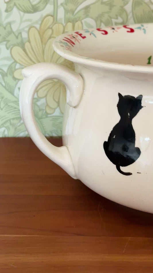 Vintage Arthur Wood Illustrated Chamber Pot Planter, c.1930s–1940s