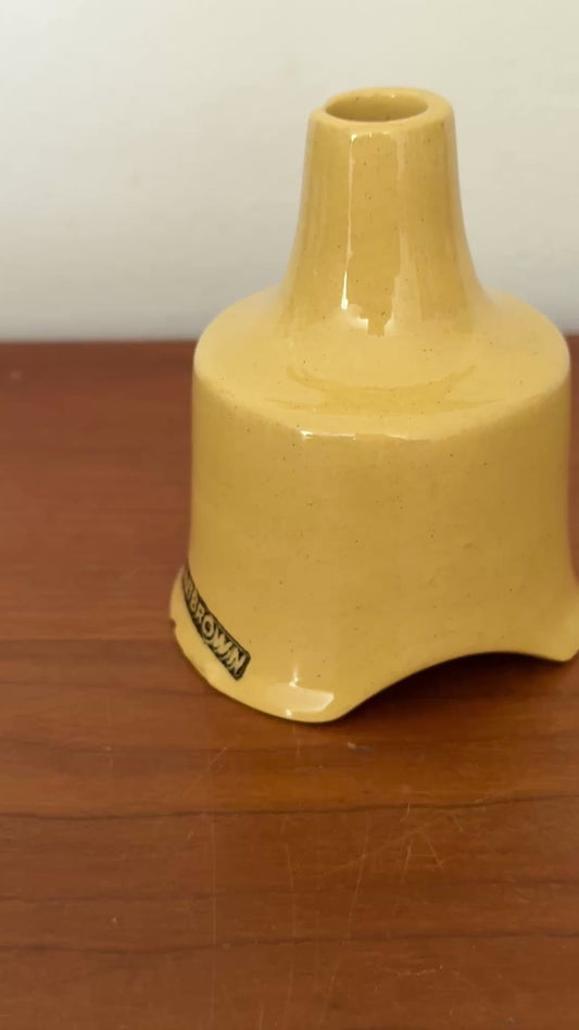 Traditional Nutbrown ironstone pie funnel for vintage baking and kitchen displays.