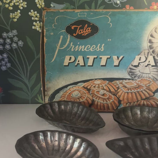 Vintage Tala Princess Patty Pans Tins in Original Box | 1950s Classic British Kitsch Kitchenalia