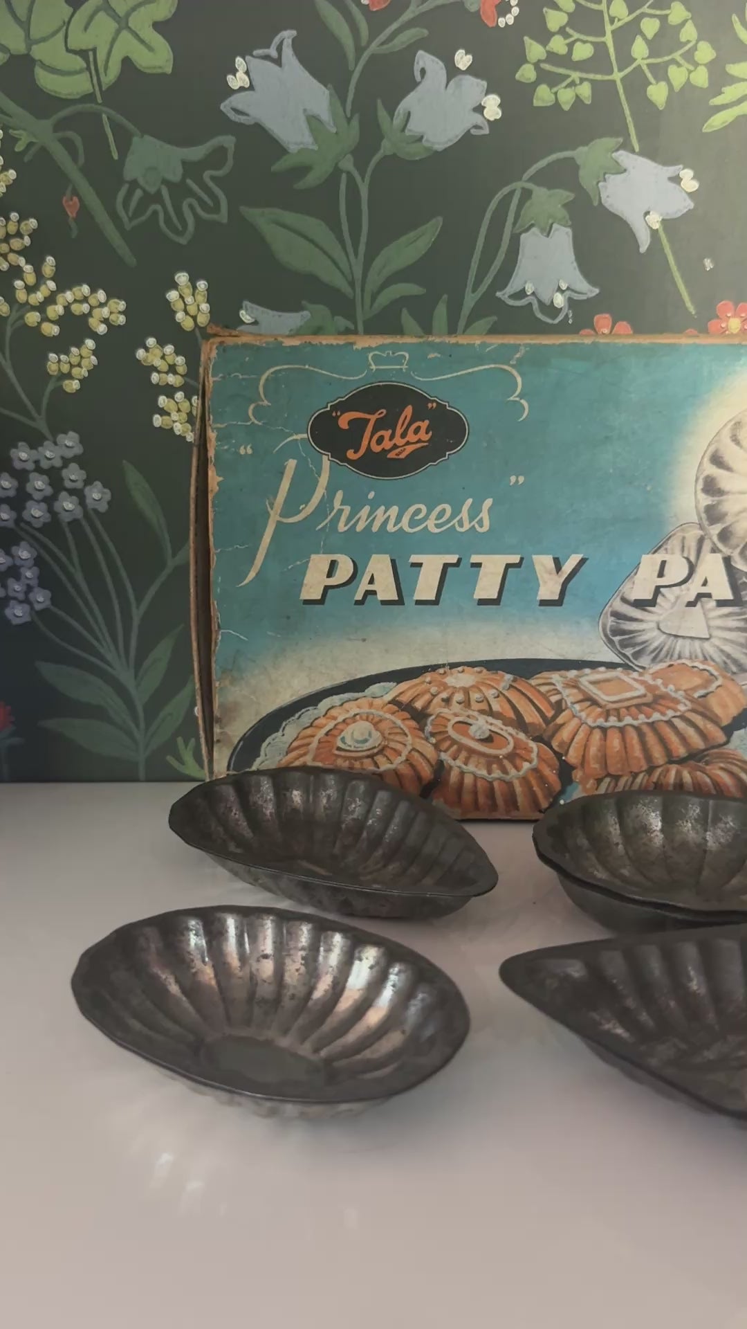 Vintage Tala Princess Patty Pans Tins in Original Box | 1950s Classic British Kitsch Kitchenalia