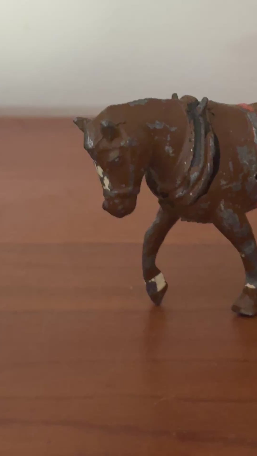 Medium Light Brown Cart Horse | Crescent Toys Vintage Lead Figurine (England)