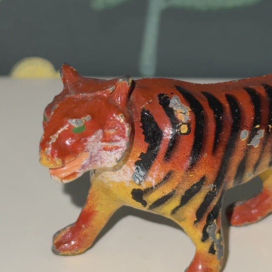 Britains Ltd Zoo Collection Tiger | Vintage Lead Figurine 1940s Collectable Hand Painted Lead Figurine