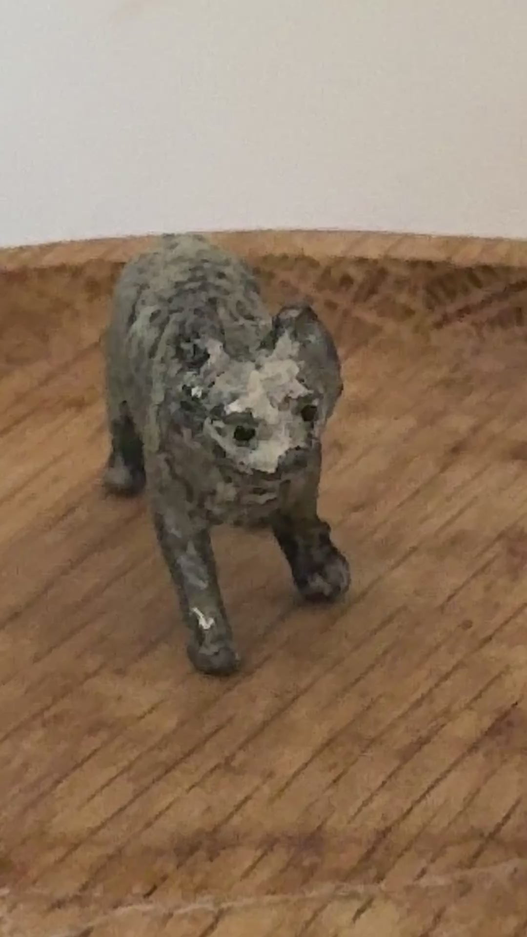 Britains Ltd Cast Lead Tabby Cat | Vintage 1920s Painted Farm Animal Rare Toy