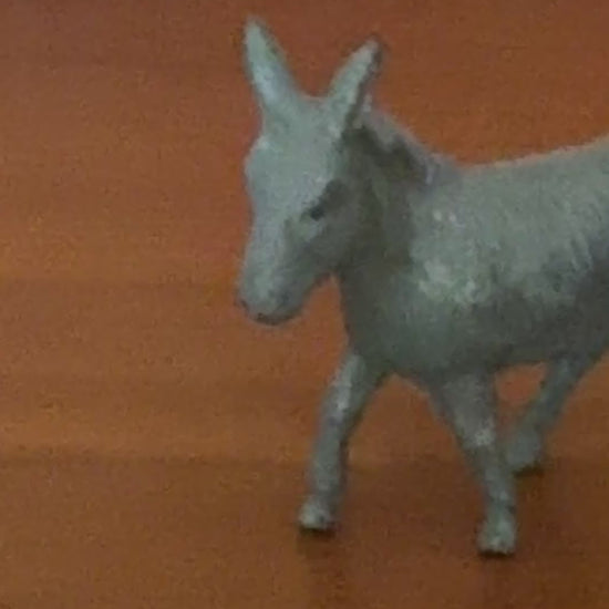 Mid Grey Medium Standing Donkey Figurine | 1920s Britains Hand-Painted Lead Collectable