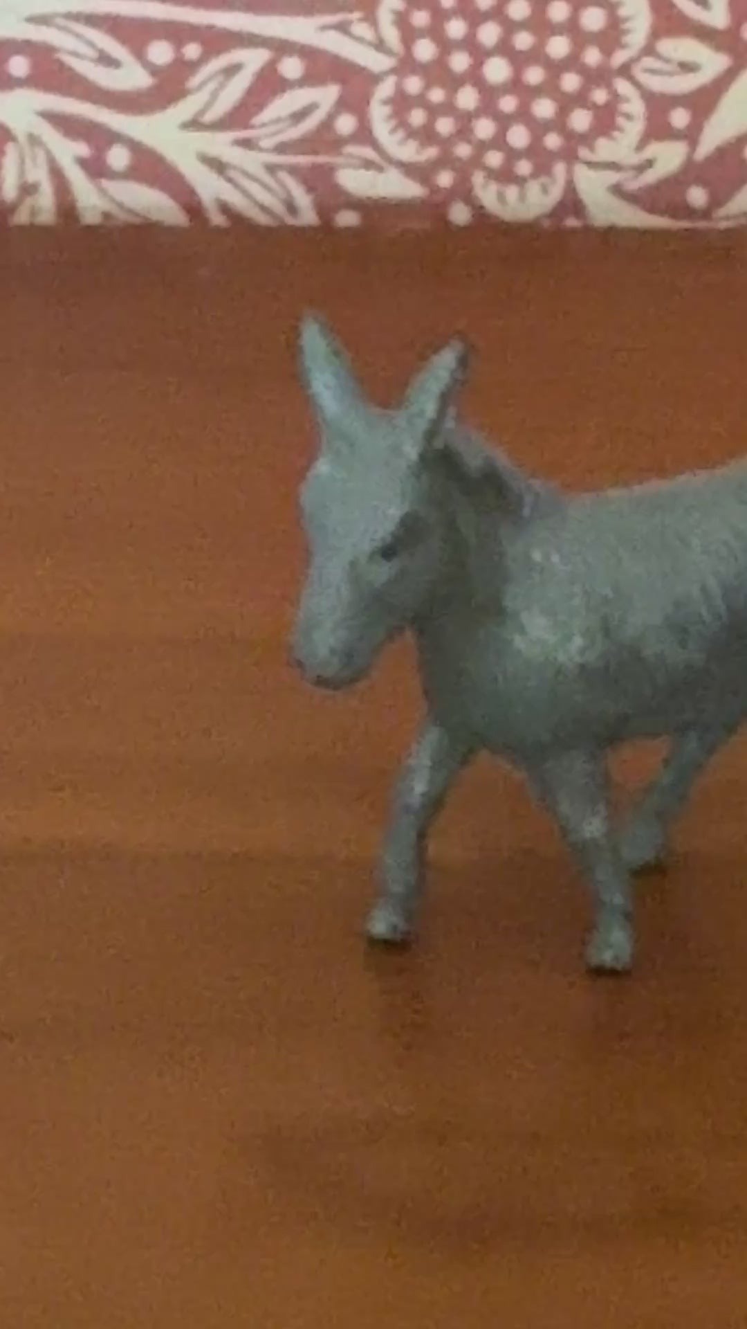 Mid Grey Medium Standing Donkey Figurine | 1920s Britains Hand-Painted Lead Collectable