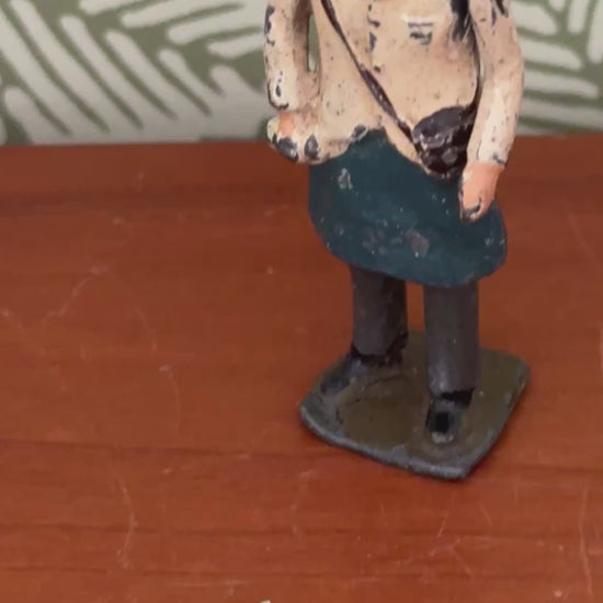 Vintage lead toy figure display British farm series