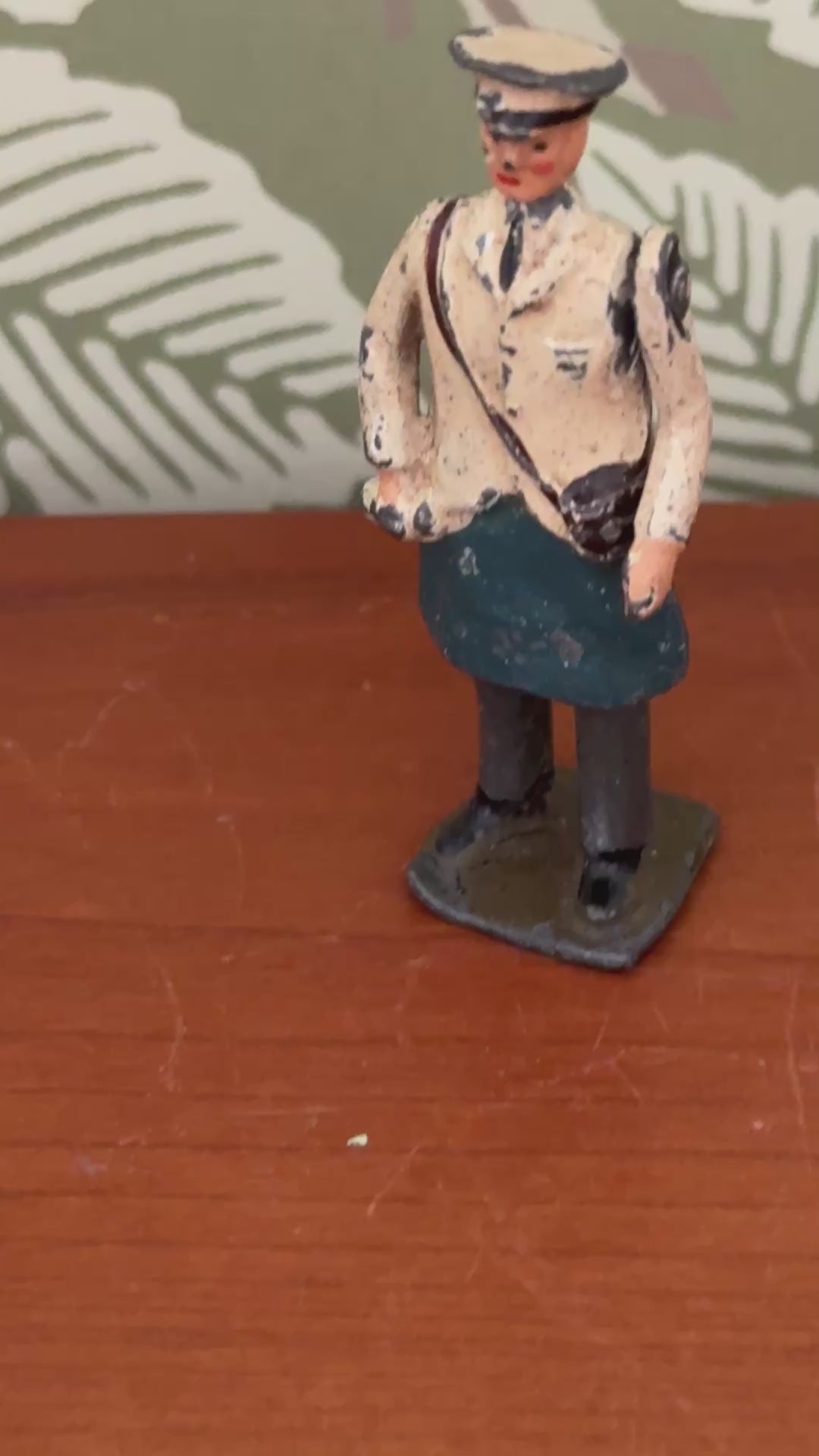 Vintage lead toy figure display British farm series