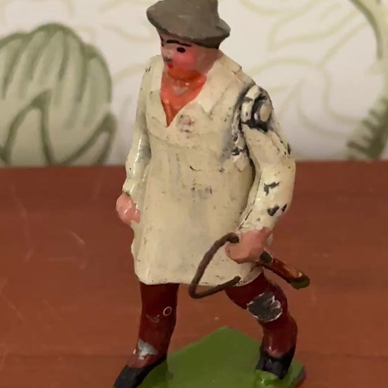 Vintage Britains No. 505 Carter with Whip hand-painted hollow cast lead figure with articulated arm