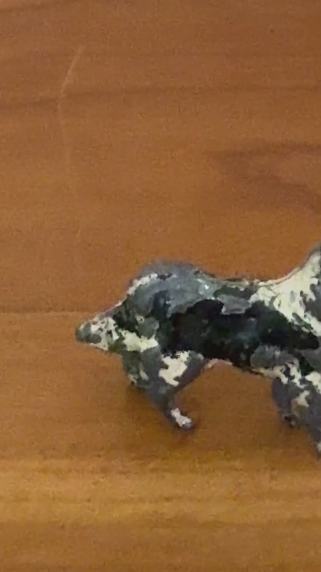 Miniature Black and Cream Working Farm Dog (Version2) | 1920s Britains Lead Toy Collectible