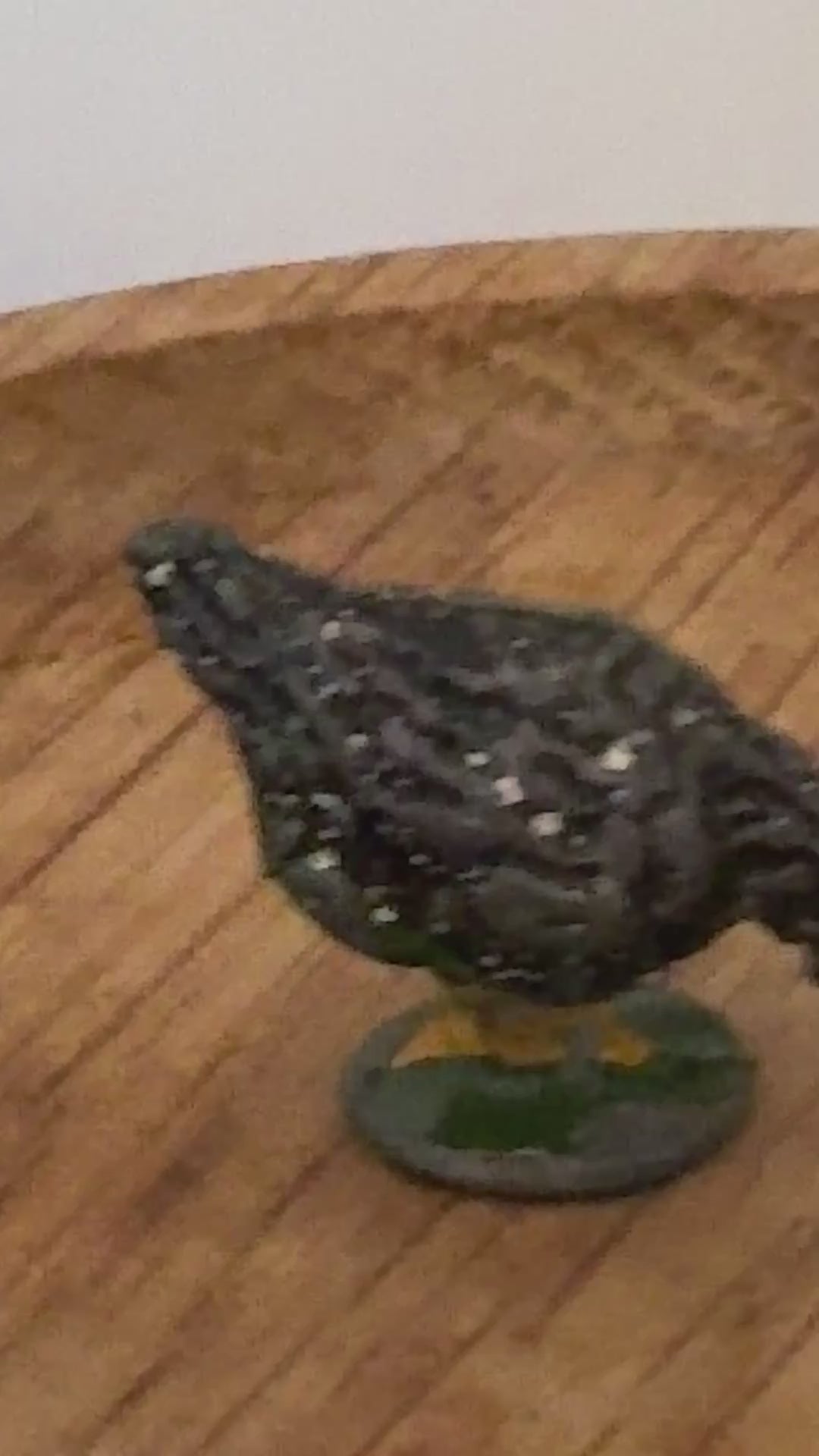 Miniature Black Chicken on Stand | Britains Ltd Vintage Lead Farm Animals & Countryside Figurine (1920s)